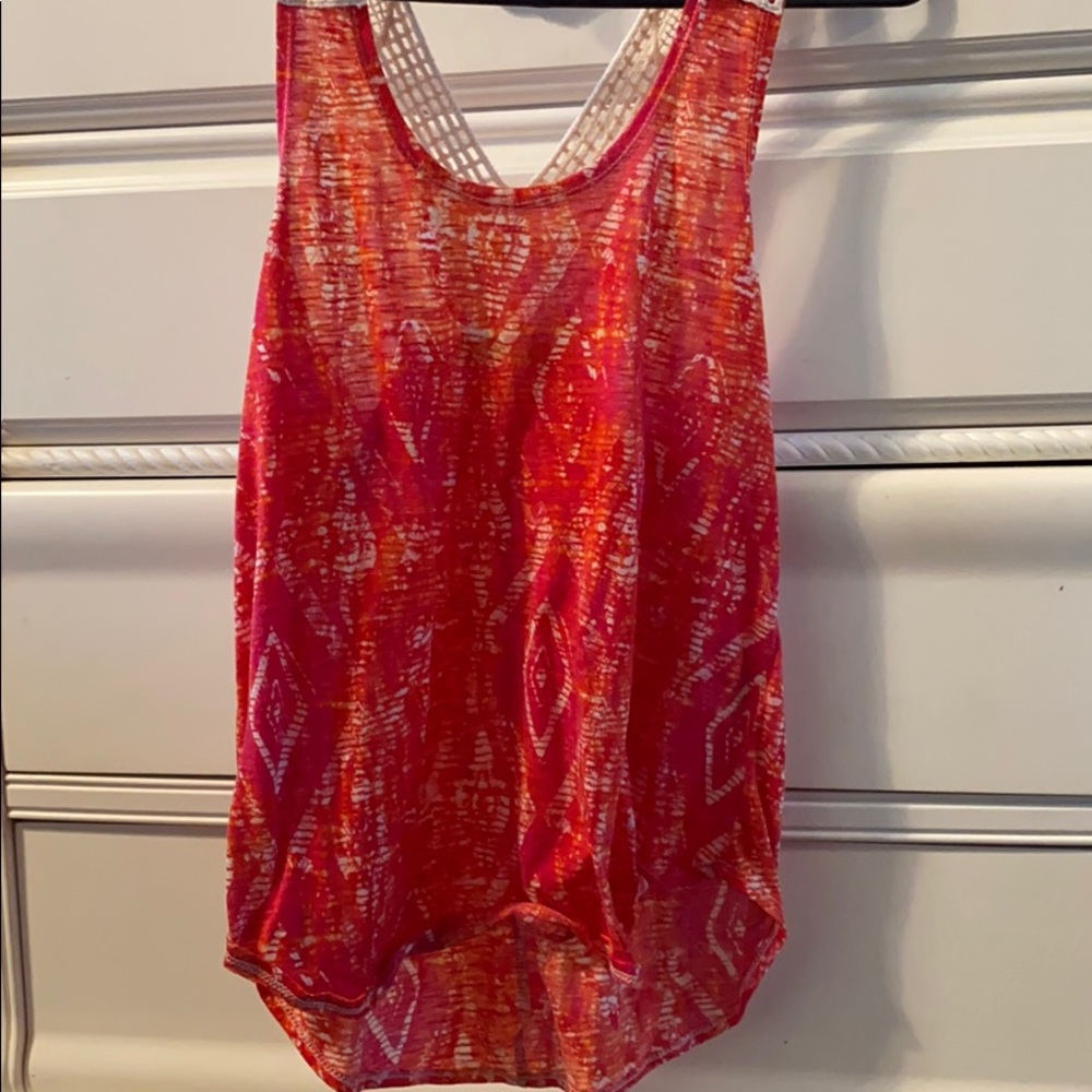 Red and white tank top